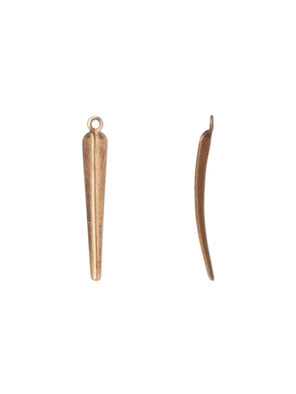 Antiqued Copper Teardrop Dagger Drops Charms Beads 10 pcs
